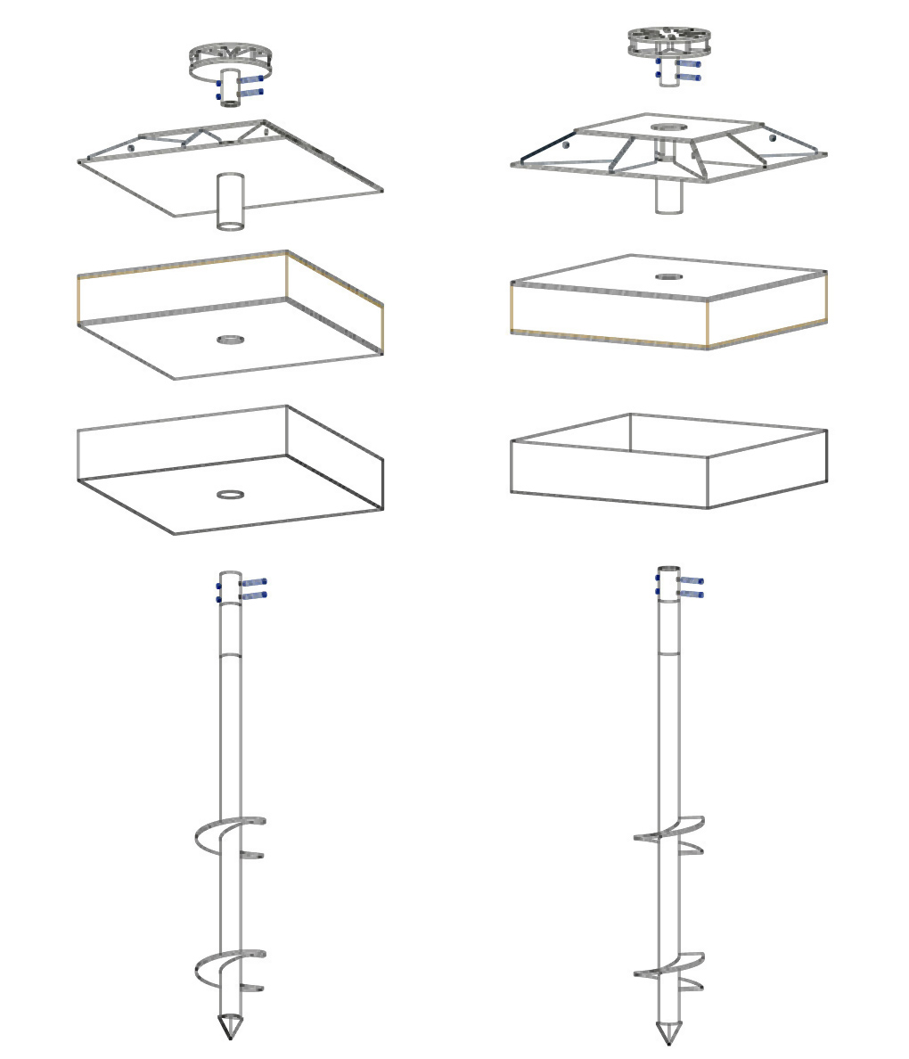Schema del plinto prefabbricato